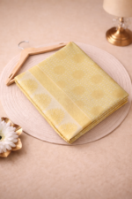 Golden Green Silk Zari Saree - Image 3