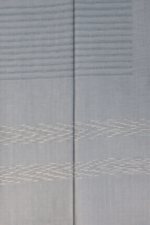 Teal Grey Moonga Silk Saree - Image 4