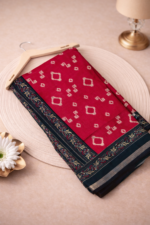 Pink CrepeSilk Digital print saree - Image 3