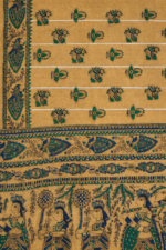 Golden Madhubani Print Saree - Image 4